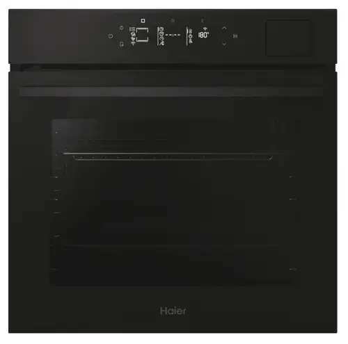 Cuptor incorporabil Haier Titanium Series 4 H6 ID46G5SYTB, Electric, 78 l, Clasa A++, 27 functii, Wi-Fi + BLE, Curatare Hidrolitica + Pirolitica, Ventilator, Grill, hOn (Negru)
