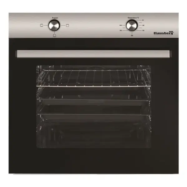 Cuptor incorporabil Hausberg HB-8051IN, electric, putere 2000 W, 76 l, 4 functii, Clasa A, negru inox