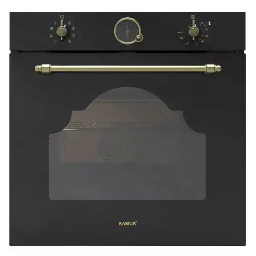 Cuptor incorporabil Samus SC630VTA9, 74 l, 9 functii, 3110 W, Grill, Ventilator, Timer (Negru)