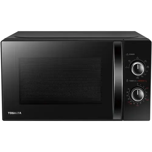Cuptor microunde Toshiba MW-MG20PBK, 20 L, 800 W, Control mecanic, 4 nivele putere, Grill, Iluminare LED (Negru)