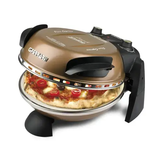Cuptor pizza G3Ferrari Delizia aramiu special cu suprafata de coacere din piatra refractara, termoregulator pana la 400° C si timer cu atentionare sonora