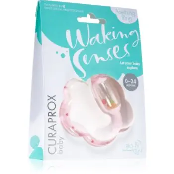 Curaprox Baby Waking Senses inel pentru dentitie cu perie ce maseaza gingia