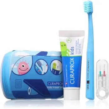 Curaprox Kids Travel Set Set de călătorii pentru dinti, limba si gingii