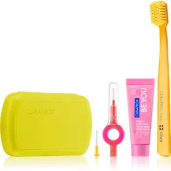 Curaprox Travel Set Set de călătorii pentru dinti, limba si gingii Green