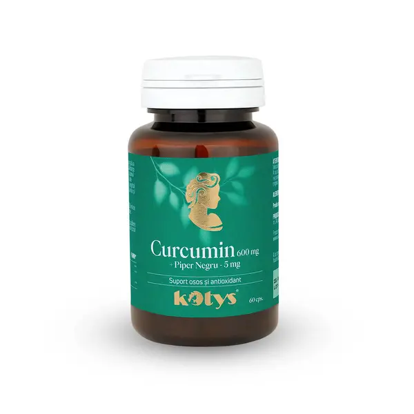Curcumin 600 mg + Piper Negru 5 mg, Kotys, 60 capsule