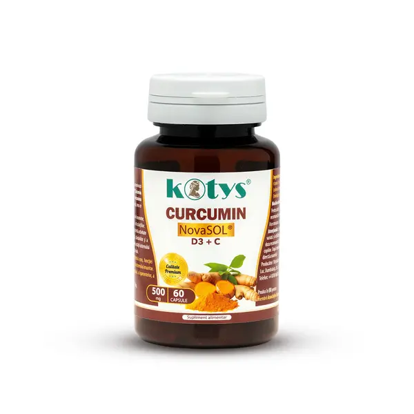 Curcumin Novasol D3+C, 500mg, 60 cps, Kotys