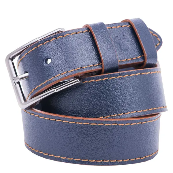 Curea barbati din piele naturala Bleumarin - 110 cm