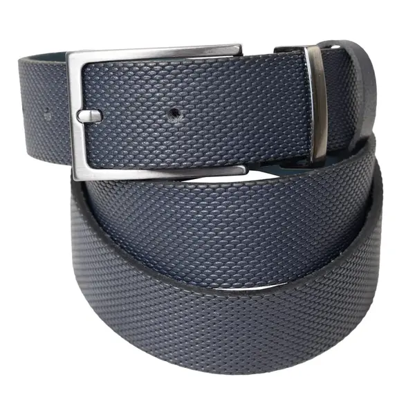 Curea barbati din piele naturala bleumarin Imprim - 130 cm