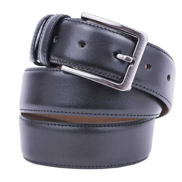 Curea barbati din piele naturala neagra Simple - 125 cm
