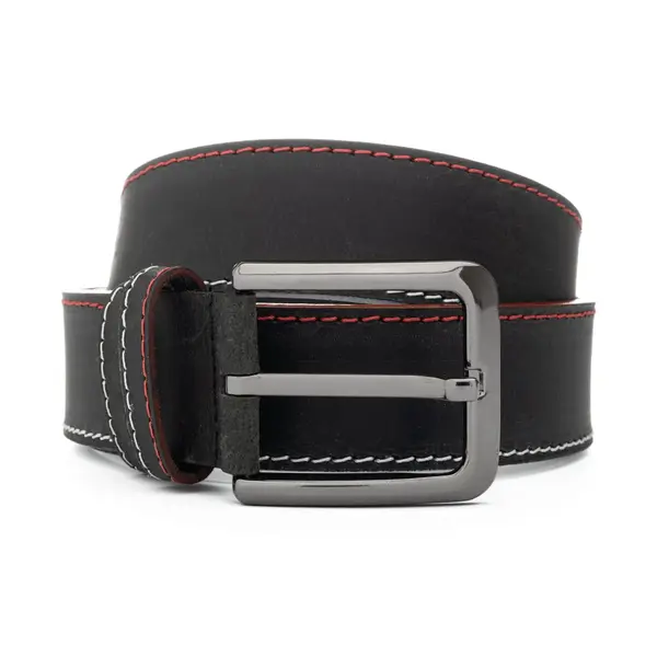 Curea barbati din piele naturala negru King - 120 cm