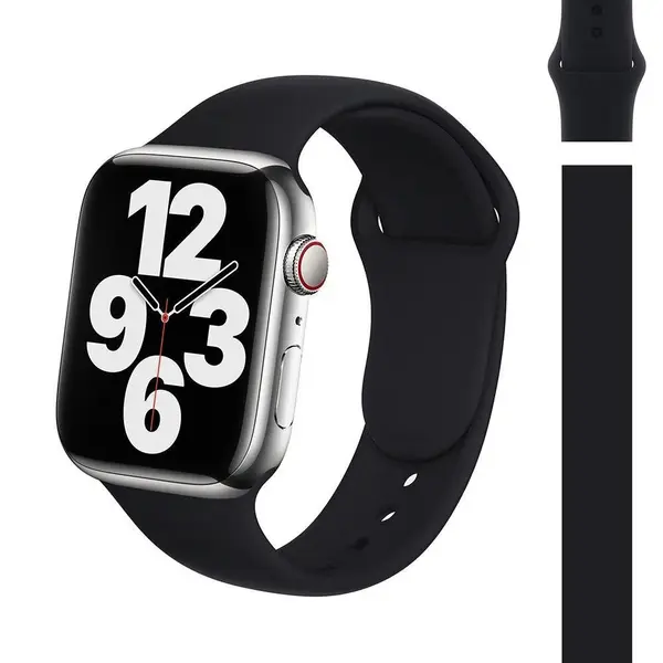 Curea ceas Silicon Black - 38/40/41