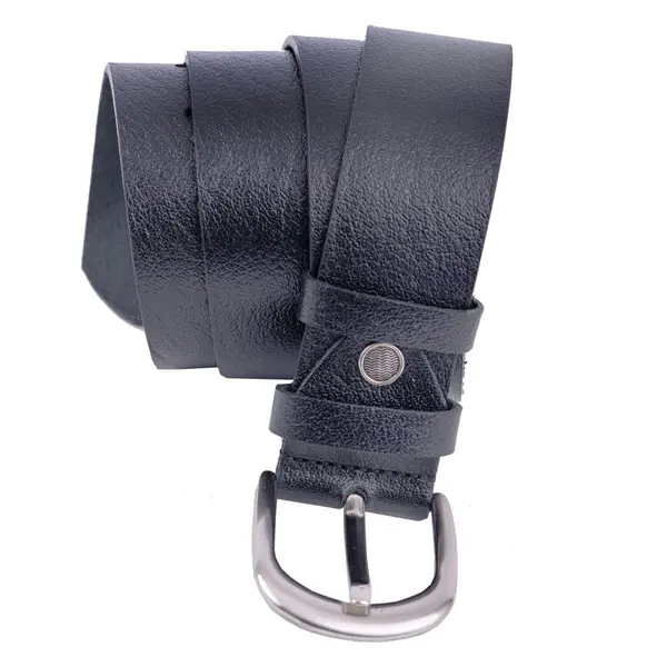 Curea femei din piele naturala neagra Thick - 135 cm