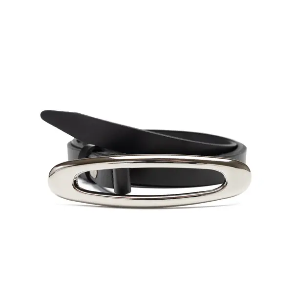 Curea femei din piele naturala negru Loly - 130 cm