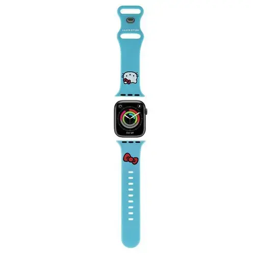 Curea Hello Kitty Silicone Kitty Head pentru Apple Watch 42mm / 41mm / 40mm / 38mm Series, Albastru
