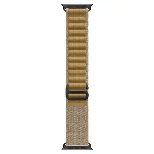 Curea pentru Apple Watch 49mm, Tan Alpine Loop, Black Titanium Finish - Small