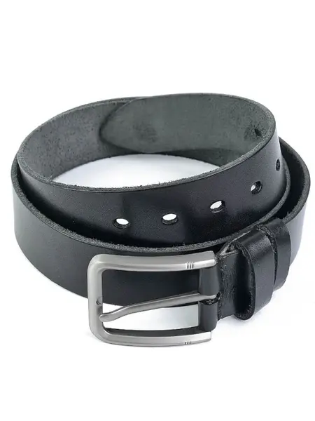 Curea pentru barbati 5820, piele naturala, 120 cm, Neagra