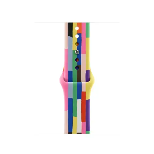 Curea Smartwatch Apple MFFP4ZM/A pentru Watch 40mm, Pride Edition Sport Band, S/M (Multicolor)