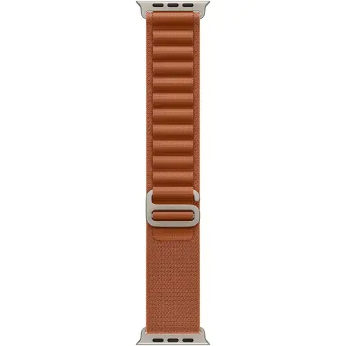 Curea Smartwatch Apple MFTA4ZM/A pentru Watch 49mm, Alpine Loop - Small - Natural Titanium Finish (Maro)