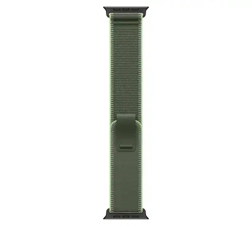 Curea Smartwatch Apple MG9P4ZM/A pentru Watch 49mm, Trail Loop, M/L, Black Titanium Finish (Verde)