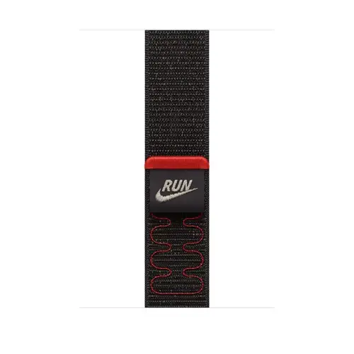 Curea Smartwatch Apple MGD34ZM/A pentru Watch 46 mm, Nike Sport Loop (Negru)