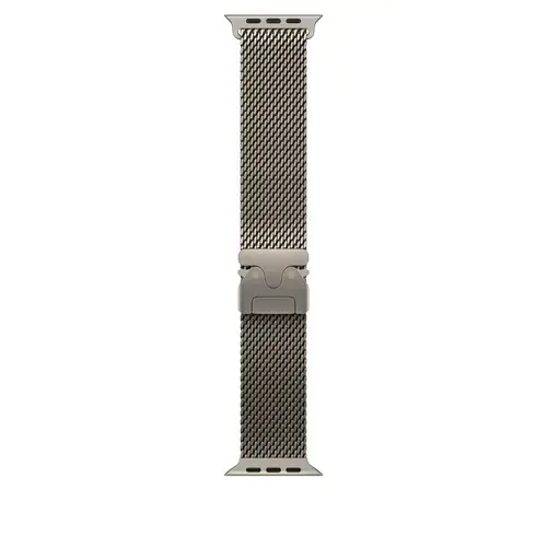 Curea Smartwatch Apple mghn4zm/a pentru Watch 49mm, Natural Titanium Milanese Loop, Small (Argintiu)