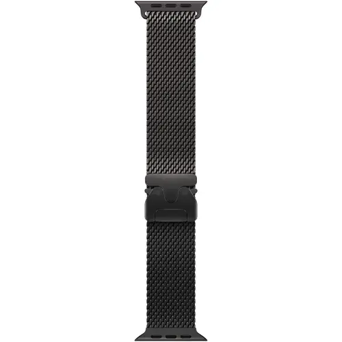 Curea Smartwatch Apple MGHU4ZM/A pentru Apple Watch 49mm, Milanese Loop, Black Titanium, Large (Negru)