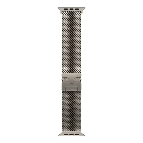 Curea Smartwatch Apple MXKC3ZM/A pentru Watch 49mm, Natural Titanium Milanese Loop, Small (Argintiu)