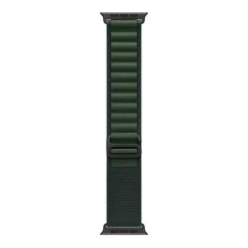Curea Smartwatch Apple MYPQ3ZM/A pentru Watch 49mm, Alpine Loop, Small, Black Titanium Finish (Verde inchis)