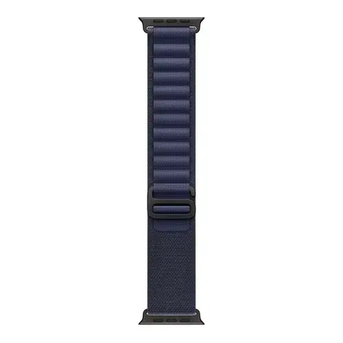 Curea Smartwatch Apple MYPW3ZM/A pentru Watch 49mm, Alpine Loop, Small, Black Titanium Finish (Albastru)