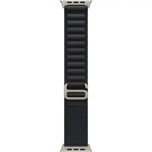 Curea Smartwatch pentru Apple Watch 49mm, Alpine Loop - Medium - Natural Titanium Finish (Negru)