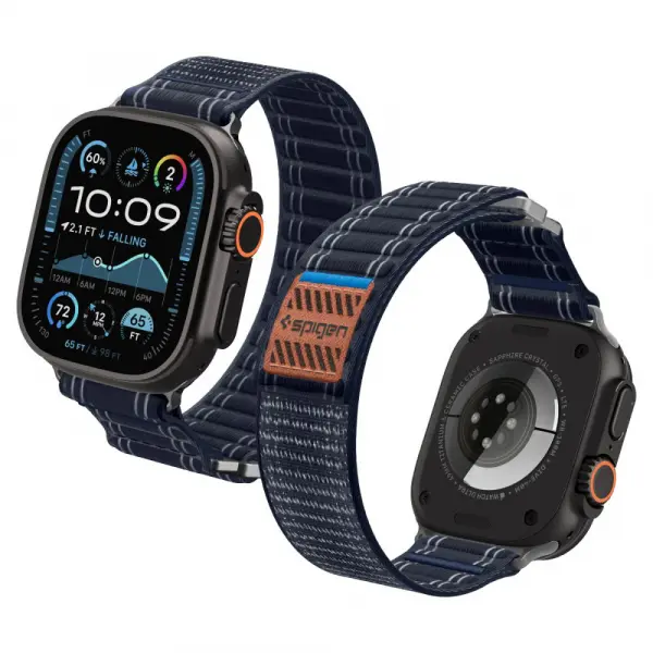 Curea Spigen WBF0 pentru Apple Watch 49mm / 46mm / 45mm / 44mm Series, Bleumarin AMP10143