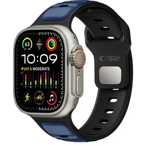 Curea Tech-Protect Iconband Line pentru Apple Watch 49mm / 46mm / 45mm / 44mm Series, Albastru