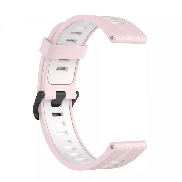 Curea Techsuit W002 pentru Samsung Galaxy Watch / Huawei Watch Series, 20mm, Roz