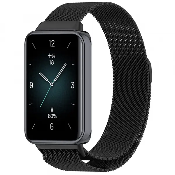 Curea Techsuit W009 pentru Honor Band 9, Neagra