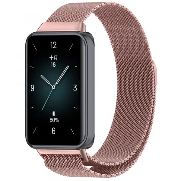 Curea Techsuit W009 pentru Honor Band 9, Roz