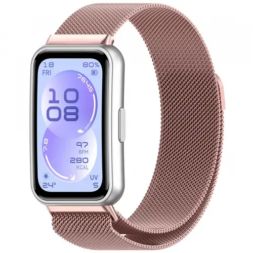Curea Techsuit W009 pentru Huawei Band 11 / 11 Pro, Roz