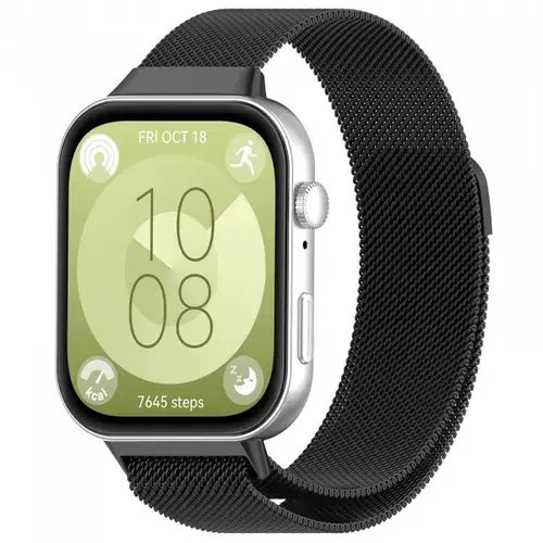 Curea Techsuit W009 pentru Huawei Watch Fit 4 Pro / Watch Fit 4 / Watch Fit 3, Negru