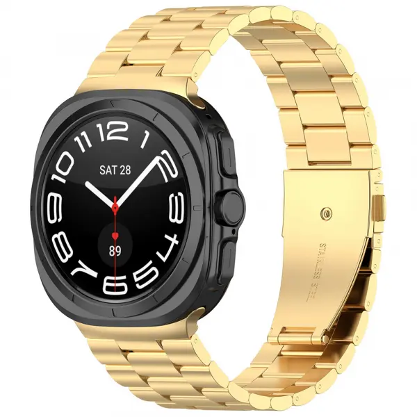 Curea Techsuit W010 pentru Samsung Galaxy Watch Ultra, Aurie