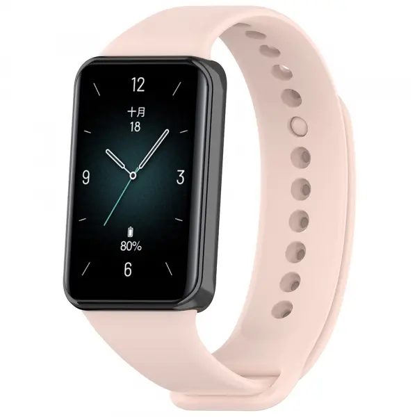 Curea Techsuit W014 pentru Honor Band 9, Roz