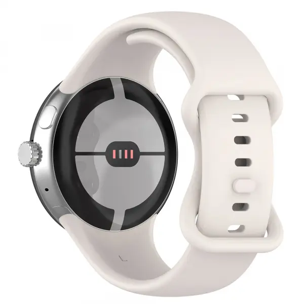 Curea Techsuit W031 pentru Google Pixel Watch 3 45mm, Crem