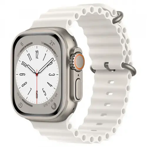Curea Techsuit W038 pentru Apple Watch 49mm / 46mm / 45mm / 44mm / 42mm Series, Alba