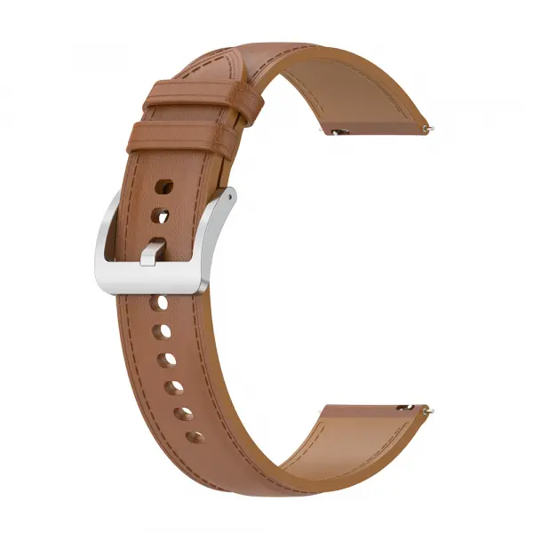 Curea Techsuit W048 pentru Samsung Galaxy Watch / Huawei Watch Series, 20mm, Maro