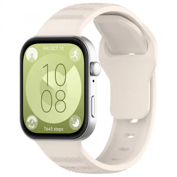 Curea Techsuit W050 pentru Huawei Watch Fit 4 Pro / Fit 4 / Fit 3, Bej