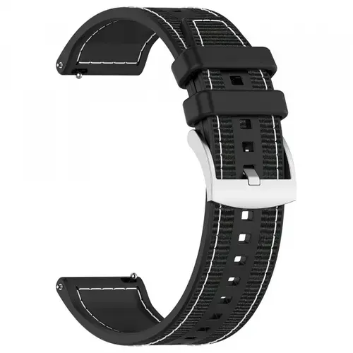 Curea Techsuit W051 pentru Huawei Watch / Xiaomi Watch Series, 22mm, Negru