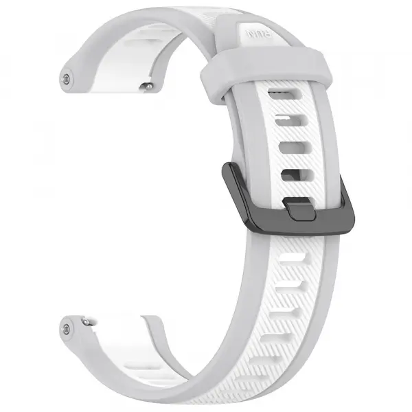 Curea Techsuit W053 pentru Huawei Watch / Xiaomi Watch Series, 22mm, Alba