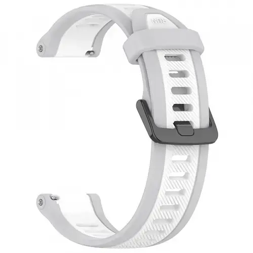 Curea Techsuit W053 pentru Samsung Galaxy Watch / Huawei Watch Series, 20mm, Alb