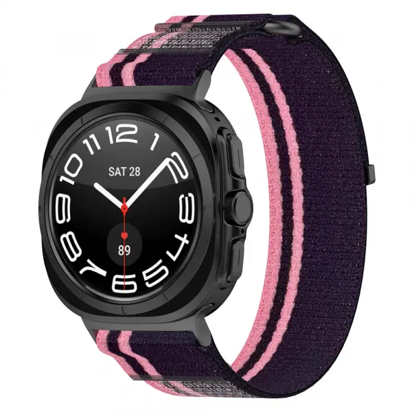 Curea Techsuit W054 pentru Samsung Galaxy Watch Ultra Series, Roz Neagra