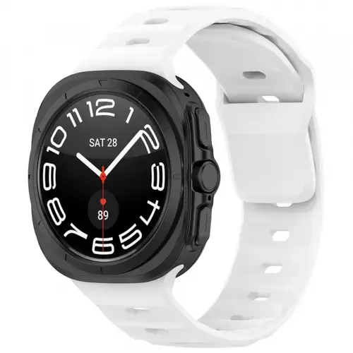 Curea Techsuit W055 pentru Samsung Galaxy Watch Ultra, Alb