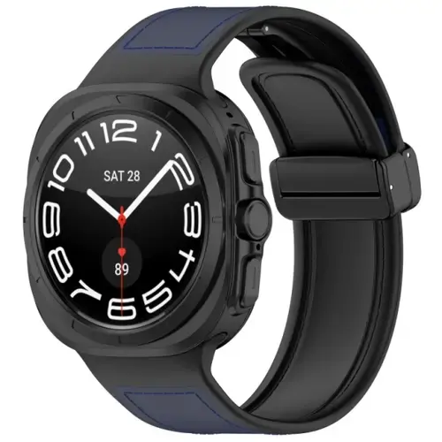 Curea Techsuit W056 pentru Samsung Galaxy Watch Ultra, Albastru