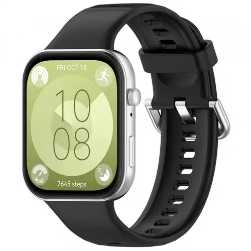 Curea Techsuit W061 pentru Huawei Watch Fit 4 Pro / Watch Fit 4 / Watch Fit 3, Negru